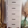 Chiffonnier cinq tiroirs beige – Image 4