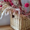 Panier osier poignées vintage