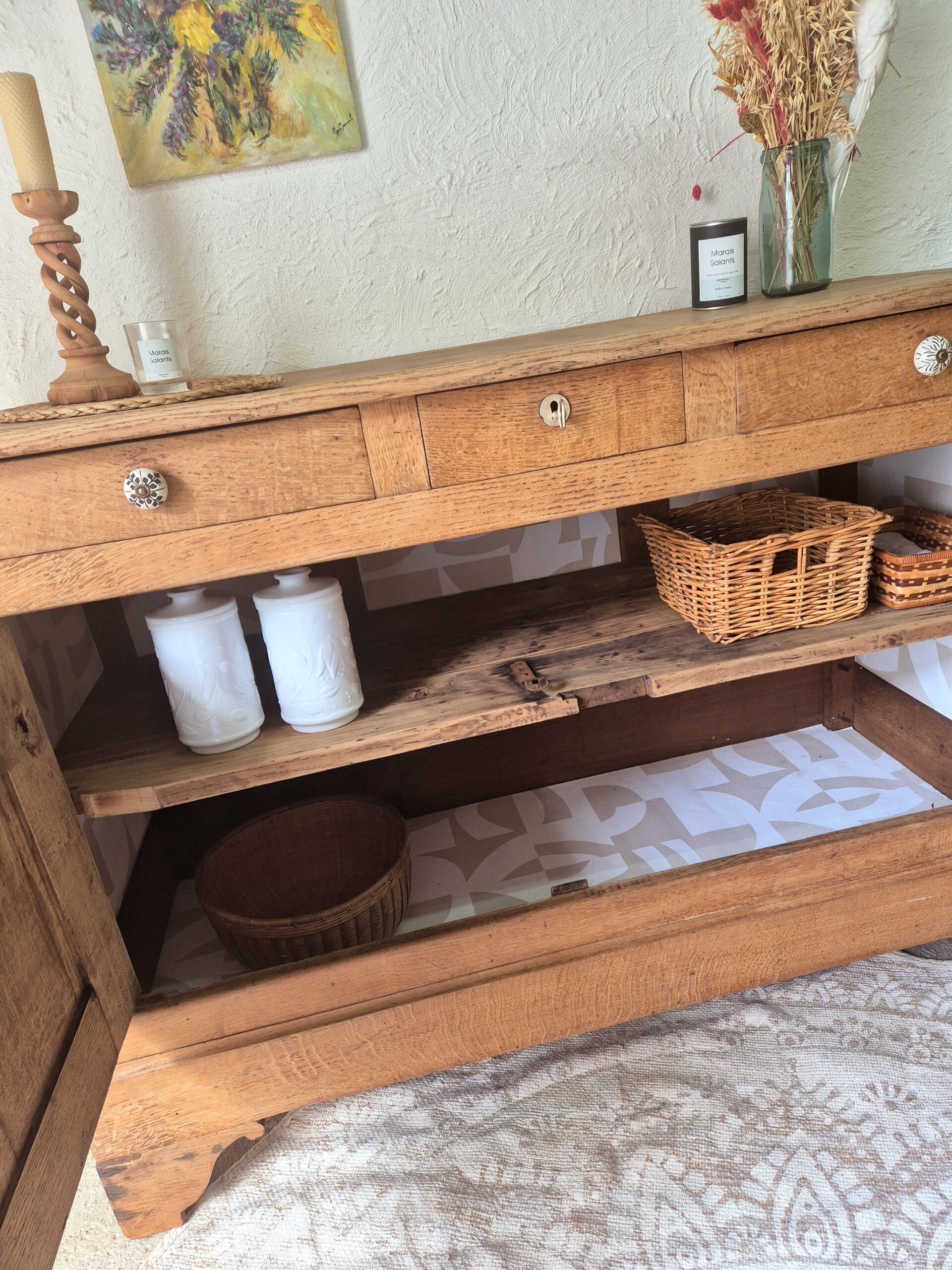 Buffet chêne massif ancien – Image 6